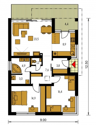Floor plan of ground floor - ARKADA 10